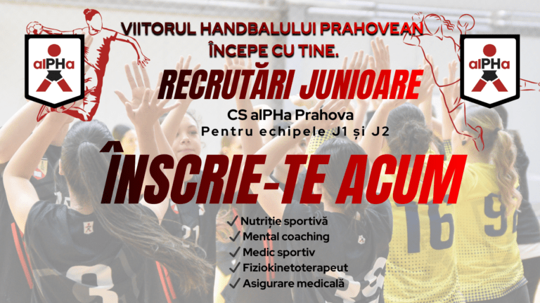 CS alPHa Prahova recrutează junioare pentru echipele J1 și J2 – oportunitate pentru sportivele din Prahova care vor să facă performanță